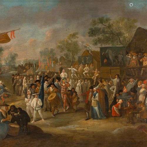 EGBERT VAN HEMSKERCK (1610-1680) Une foire de village Toile....