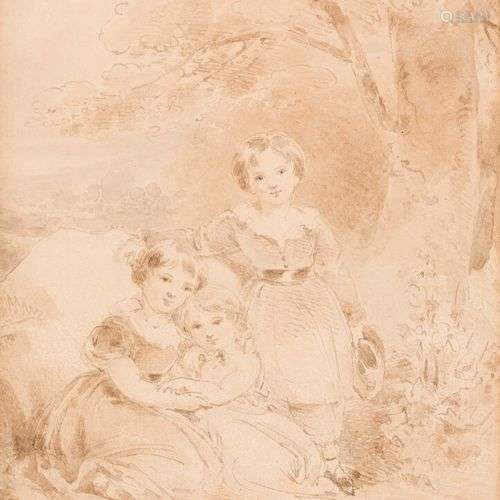 ALFRED EDWARD CHALON (GENEVE 1780KENSINGTON 1860) Portrait d...