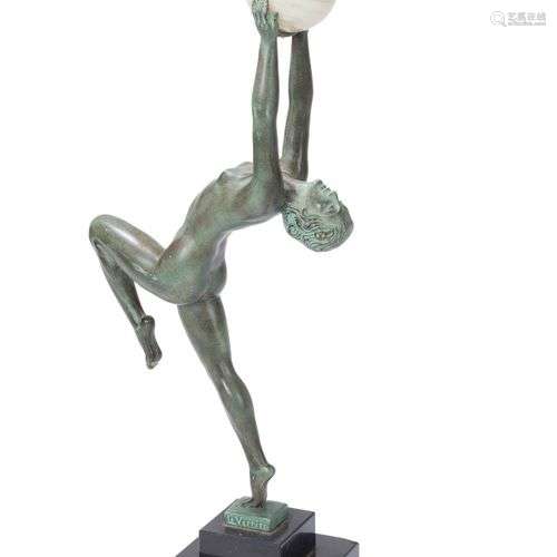 MAX LE VERRIER (1891-1973) « Jeu ». Sculpture. Épreuve en ré...