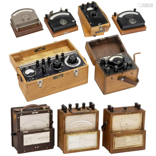 Nine Electric Measuring Instruments