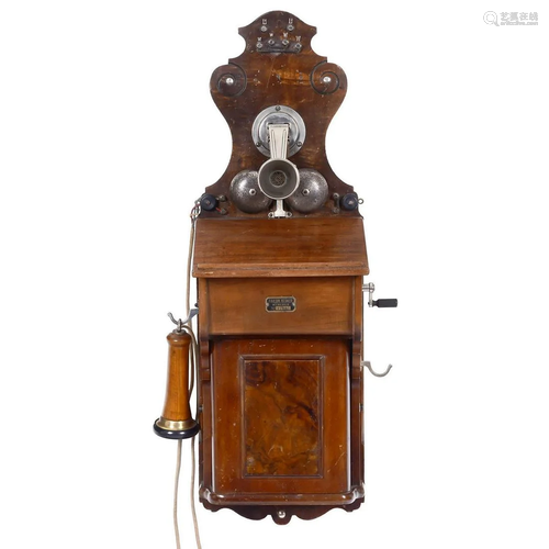 Bavarian Wall Telephone Station OB 99 by Reiner, 1899