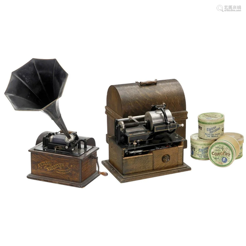 Two Edison Phonographs, c. 1900