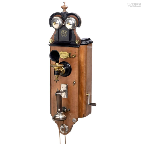 The First Complete Wall Telephone Set by L.M. Ericsson,