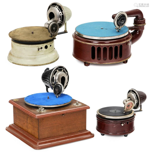 Four Gramophones