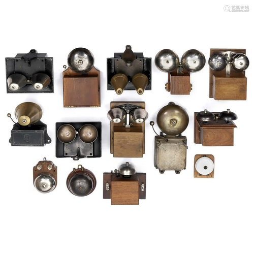 Fourteen Early German Telephone Bells