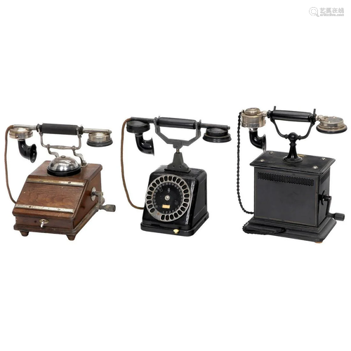 Three German Table Telephones