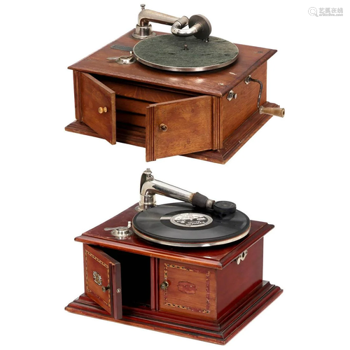 Two Table Gramophones