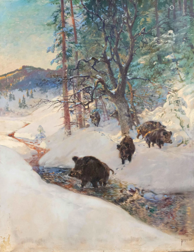H. Singer, hunt painter c. 192