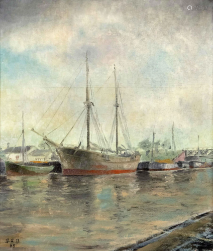 Marine painter mid-20th c., tw