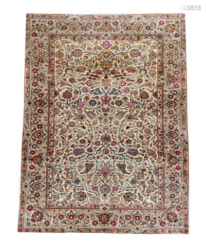 Carpet, silk, 216 x 135 cm.