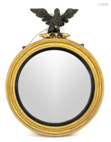 Round mirror with eagle crowni