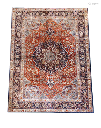 Carpet, silk, 185 x 124 cm.