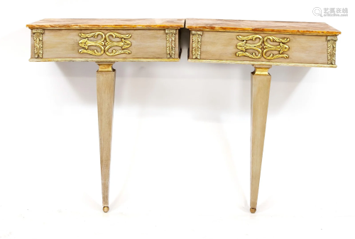 Pair of console tables in Empi