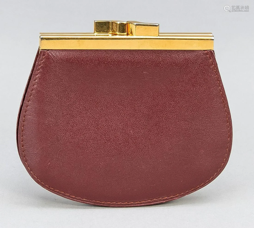 Cartier, change purse, burgund