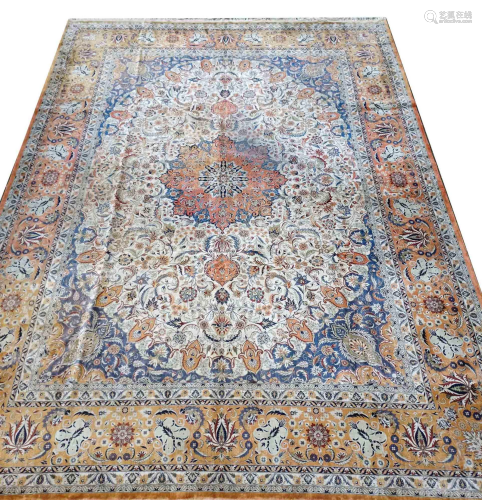 Carpet, silk, 370 x 276 cm.
