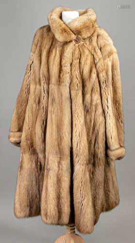 Ladies sable coat, in the silk