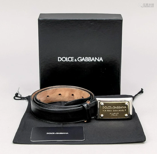 Dolce Gabbana, belt, black smo