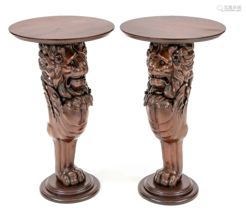 Pair of side tables in the sha