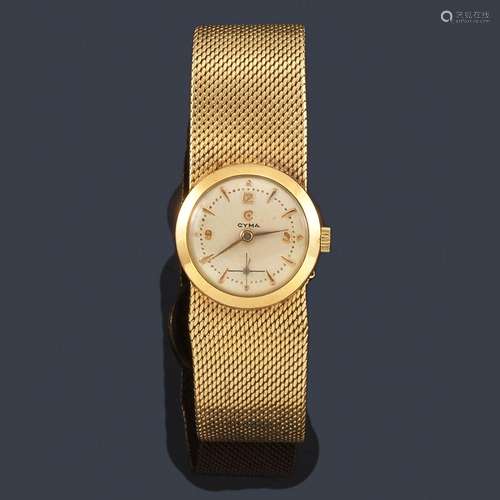 CYMA, ladies' watch with 18K yellow gold case and …