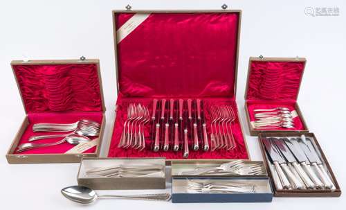 SCHRODER Austrian 800 silver cutlery set for 12 people, most...