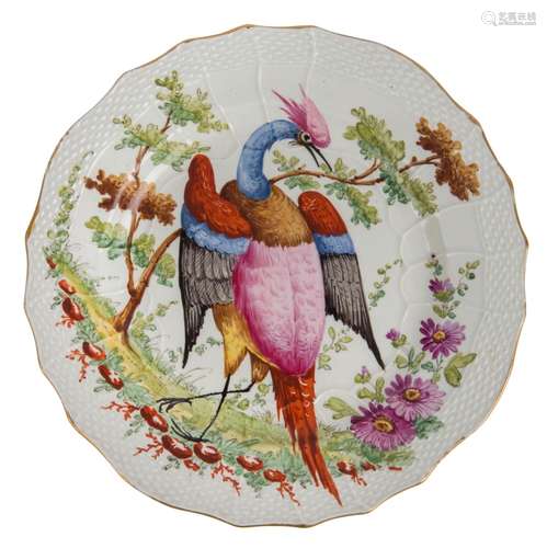 CHELSEA antique English porcelain hand-painted cabinet plate...