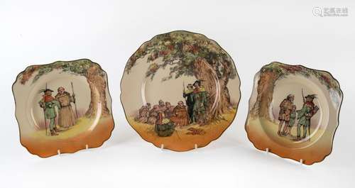 Three Royal Doulton "Under The Greenwood Tree" por...