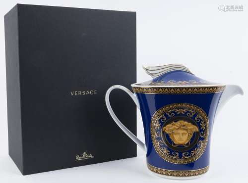 VERSACE Rosenthal "MEDUSA BLUE" German porcelain t...