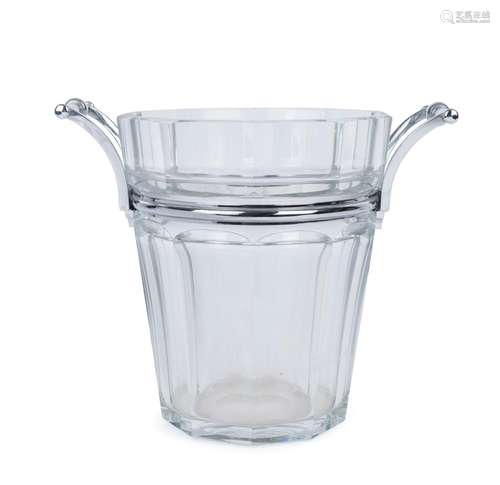 BACCARAT French crystal champagne ice bucket, mid 20th centu...