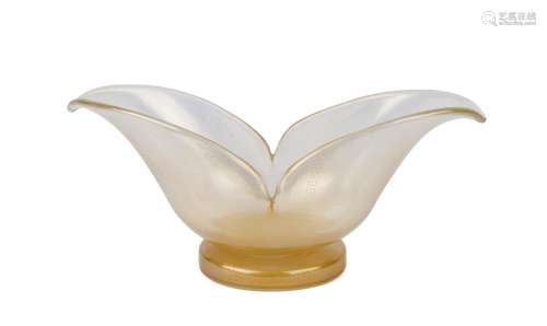 ERCOLE BAROVIER Evanscenti Murano glass bowl with aventurine...