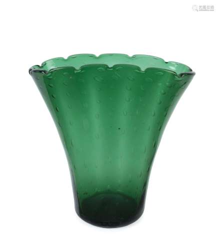 BAROVIER & TOSO green Murano glass vase, circa 1950s, 31...