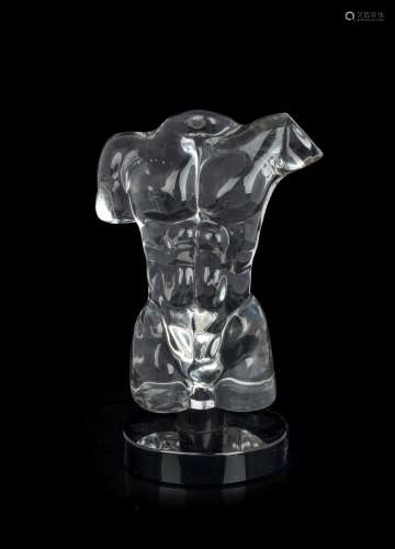 DINO ROSIN "Adonis" Murano glass torso sculpture, ...