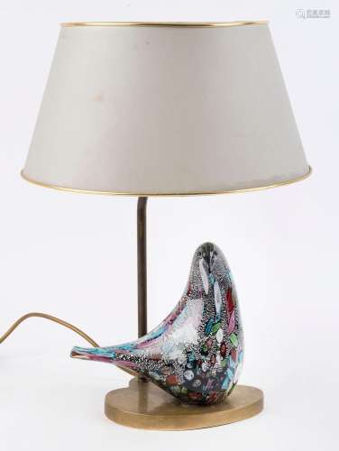 NASON MORETTI Murano glass table lamp with bird base, circa ...
