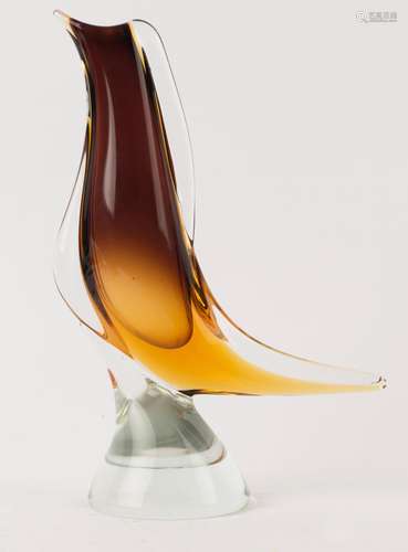 A figural Murano glass vase, circa 1960, 31cm high