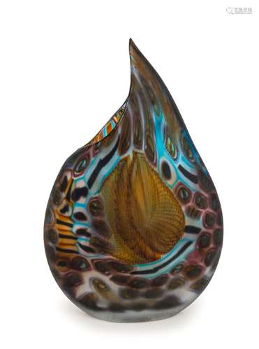 AFRO CELOTTO Ombroso Murano glass vase, engraved "Afro ...