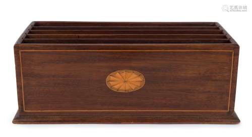 A Sheraton revival compendium, mahogany with parquetry and s...