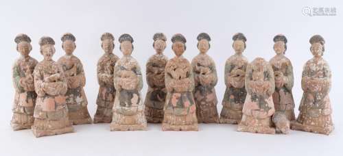 A set of 12 antique Chinese zodiac figures, Ming Dynasty, 16...