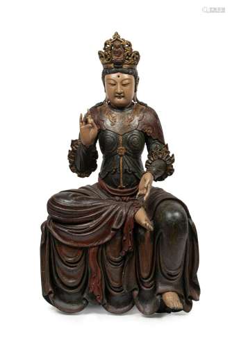 GUANYIN antique Chinese "Water Moon" seated statue...