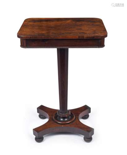 William VI rosewood occasional table with single drawer, cir...
