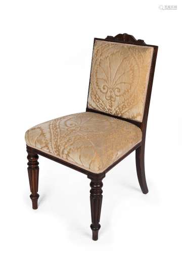 GILLOWS (attributed) fine English rosewood side chair, circa...