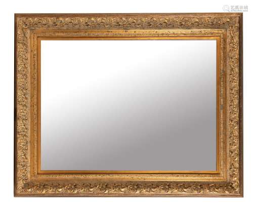 An ornate gilt frame over mantel mirror, 126 x 157cm