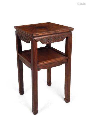 An antique Chinese carved rosewood occasional table, 19th ce...