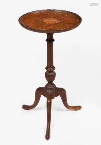 A Sheraton Revival occasional table with cabriole legs and f...