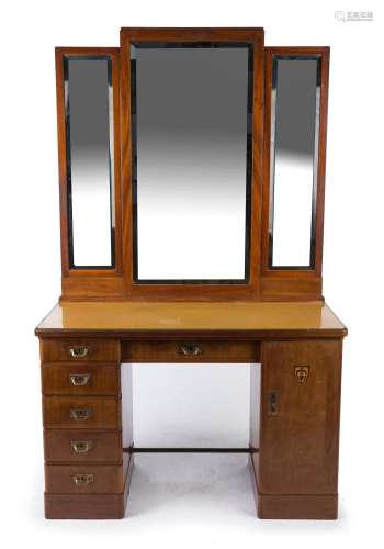 An Austrian Secessionist dressing table, mahogany and marque...
