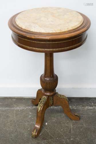 A French style wine table with marble top, 20th century, 72c...