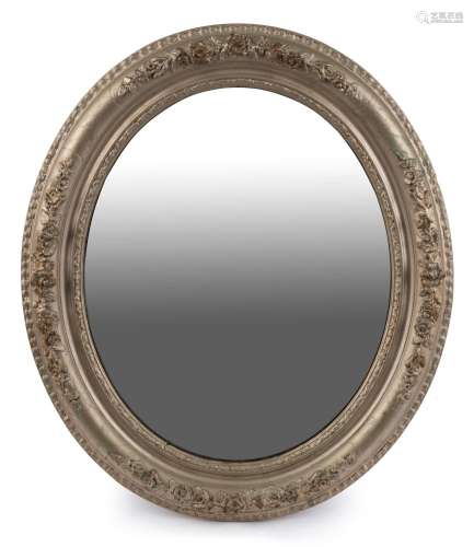 A vintage oval mirror with painted finish, 20th century, 58c...