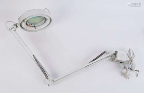 INSPECT-A-GADGET industrial style bench mount magnifying lam...