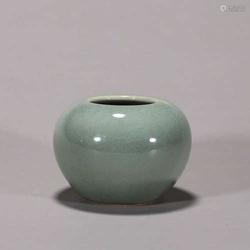 A celadon glazed porcelain water pot