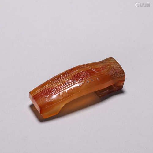 An agate sword ornament