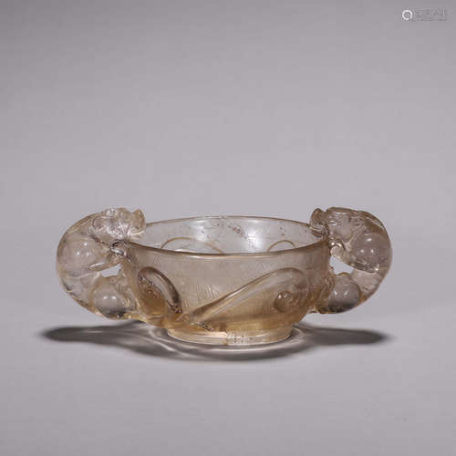 A crystal chi dragon cup