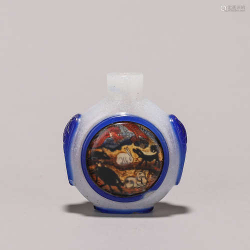 An inner painted glass snuff bottle